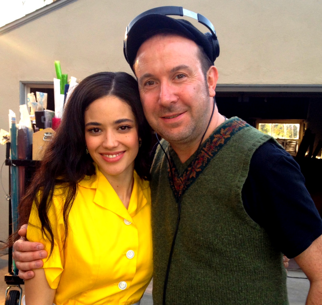 Edy Ganem and Paul McGuigan on the set of Devious Maids