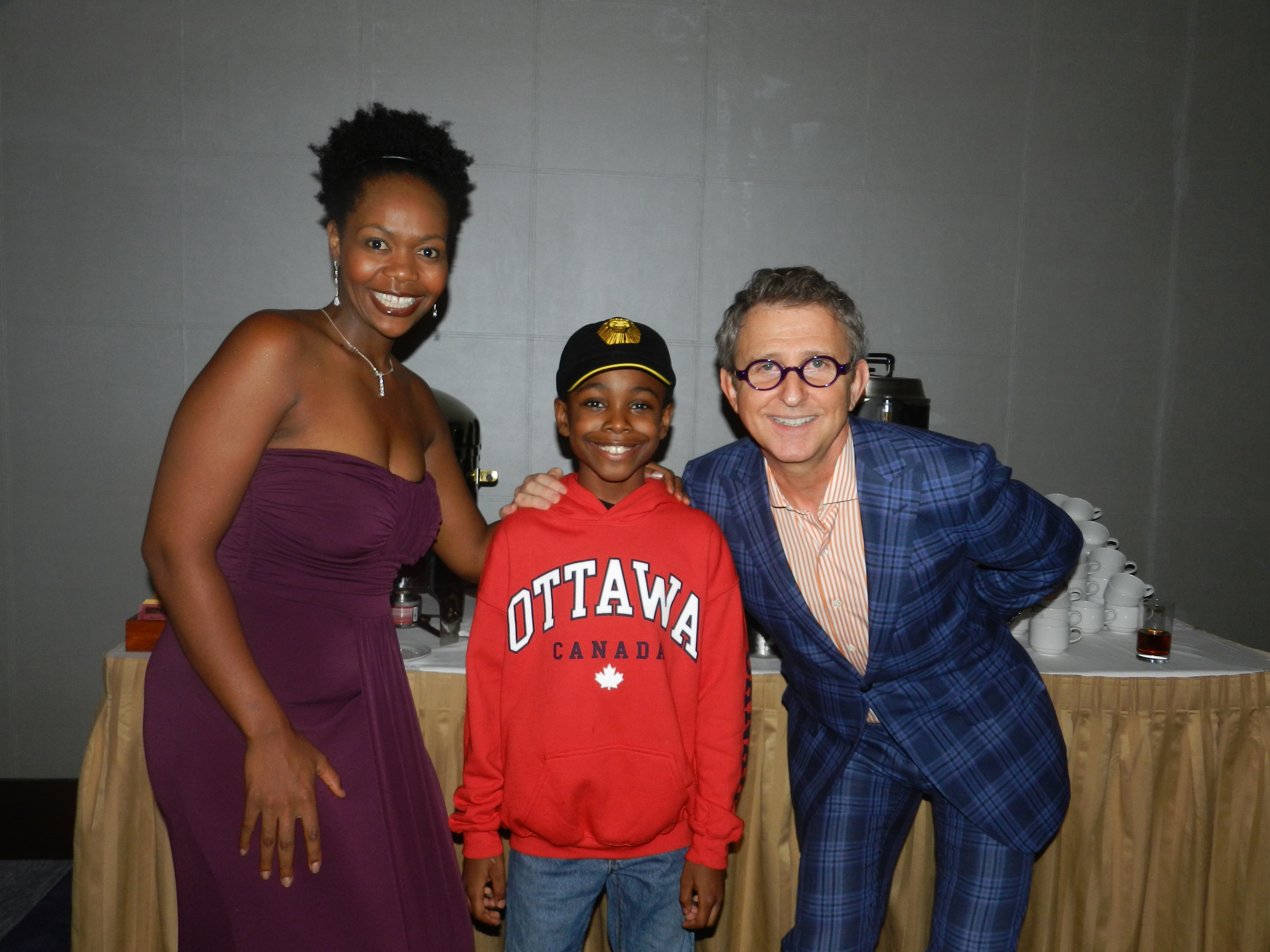 Opening night in Montreal, Quebec with Buyi Zama (Rafiki) and Thomas Schumacher