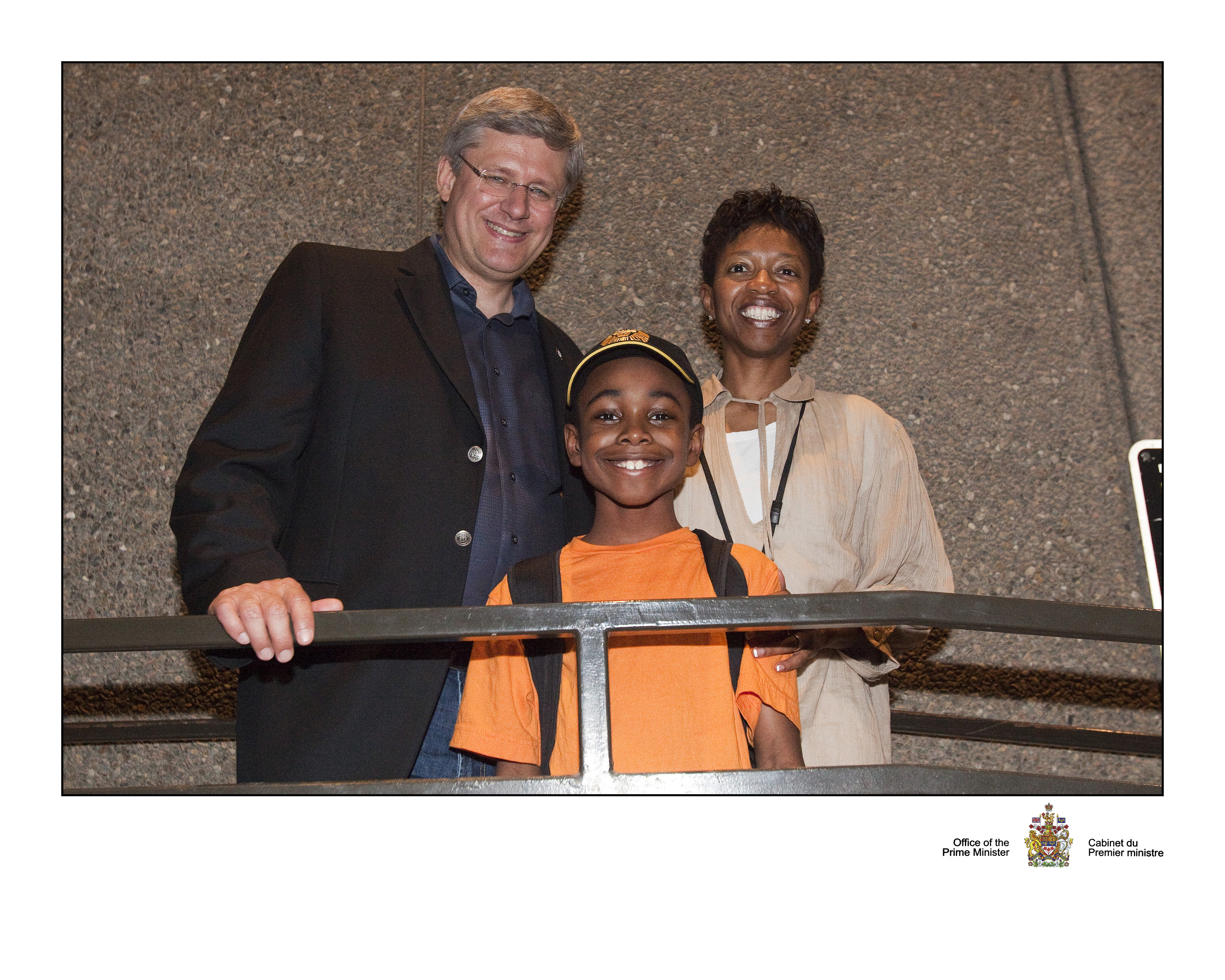 A post Lion King performance photo with the Prime Minister of Canada, The Honourable Stephen Harper