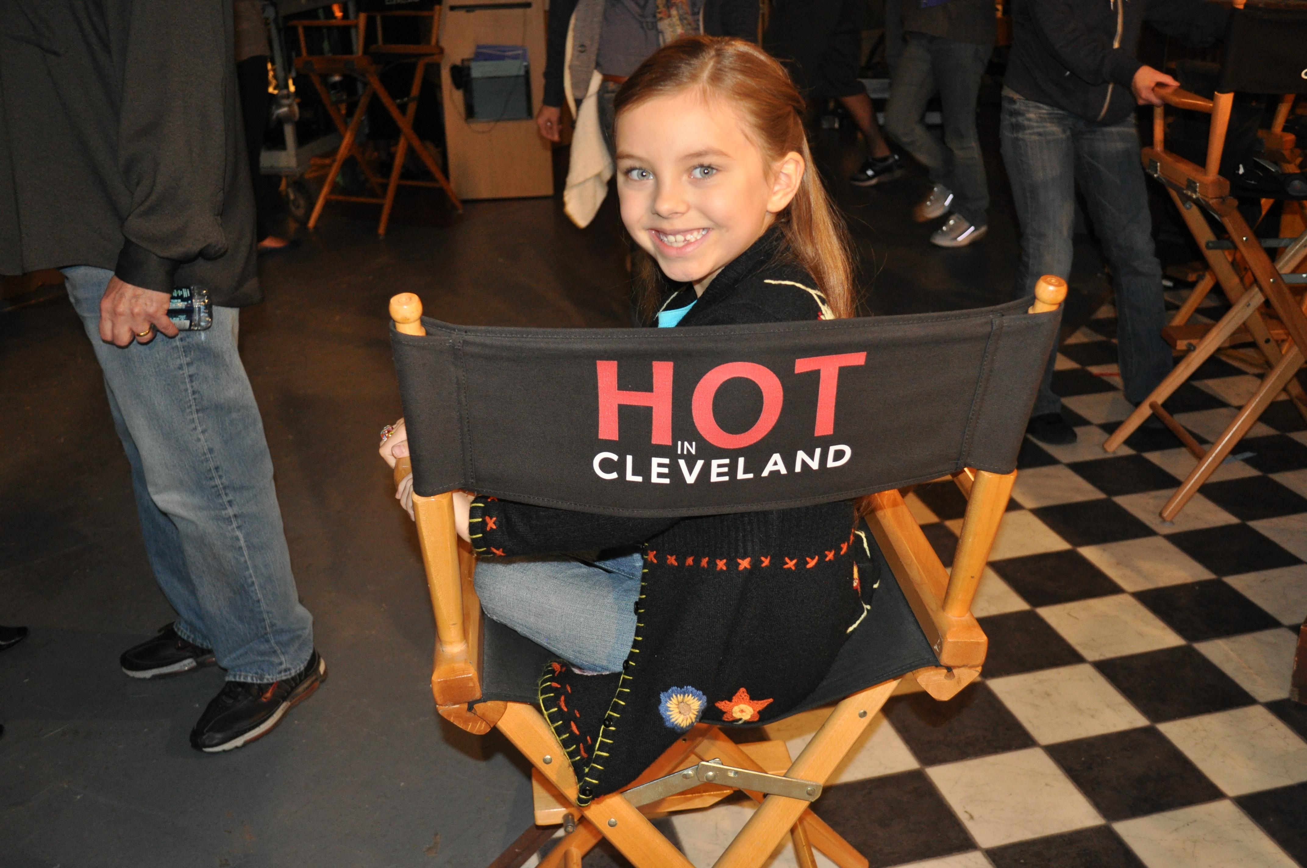 Caitlin Carmichael on set of 