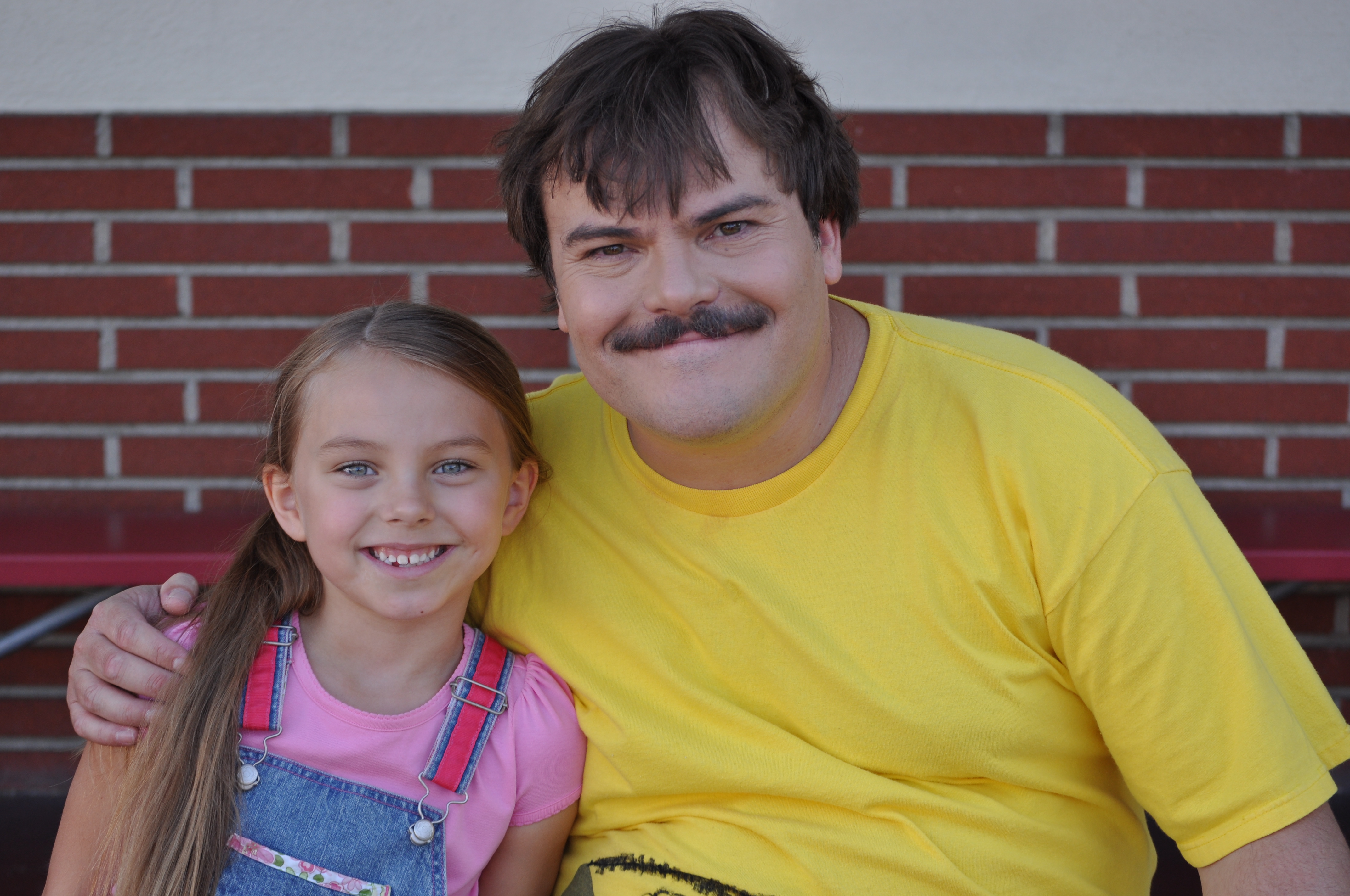 Caitlin Carmichael and Jack Black on set of 