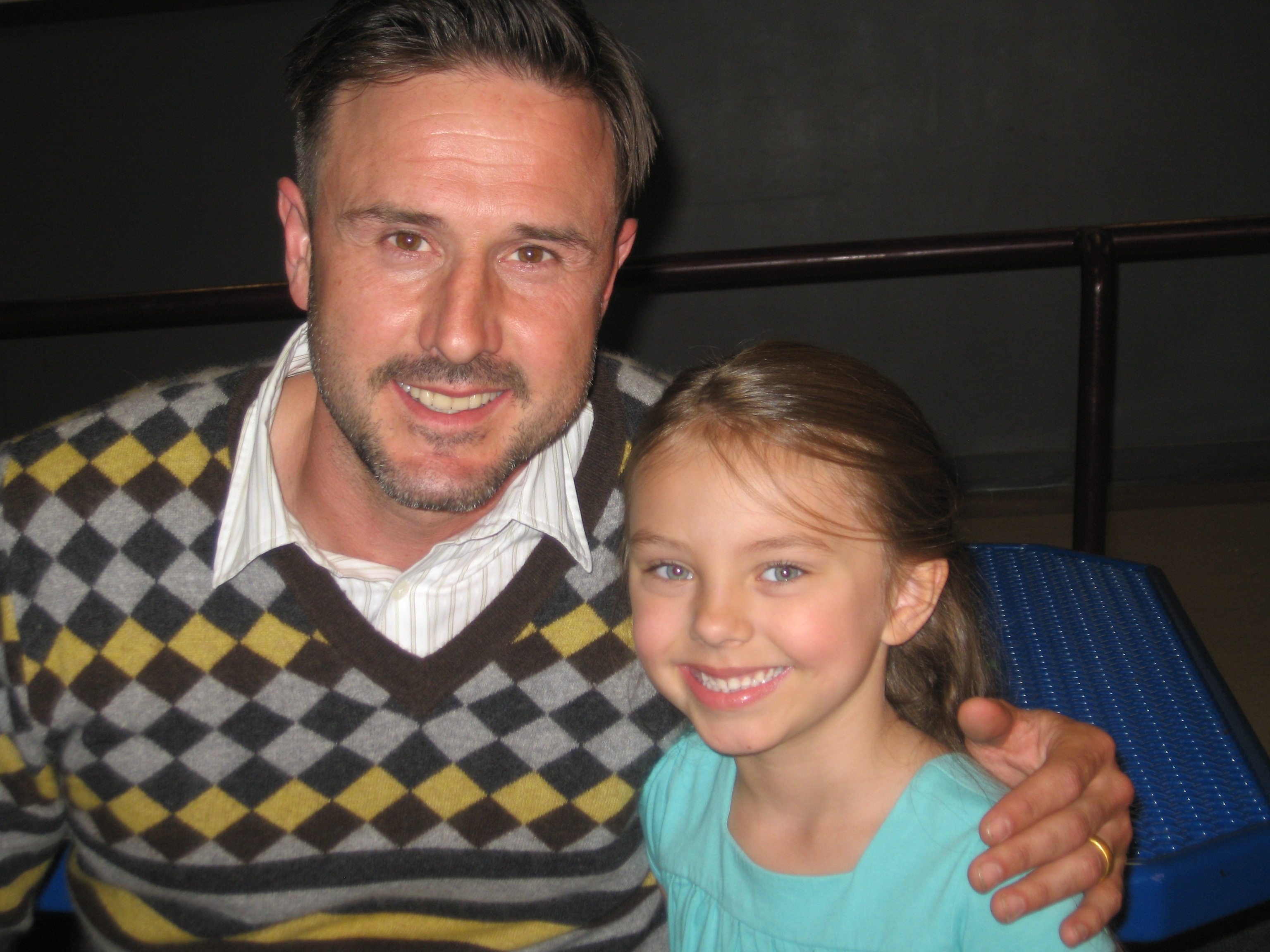 David Arquette and Caitlin Carmichael on set of feature film 