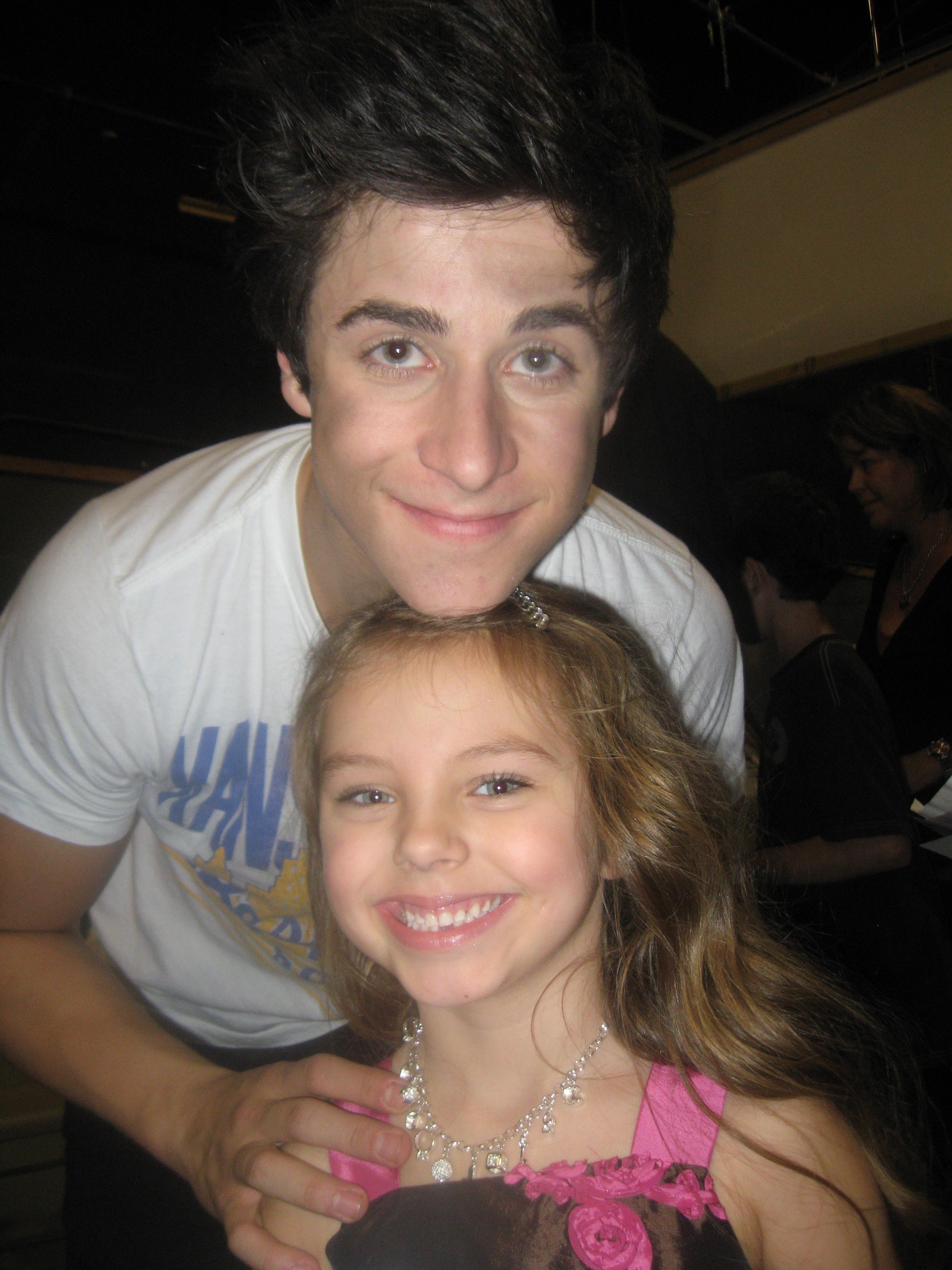 David Henrie and Caitlin Carmichael on set of 