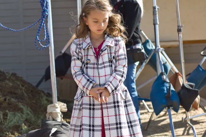 Caitlin Carmichael on set of Saving Santa December 2011