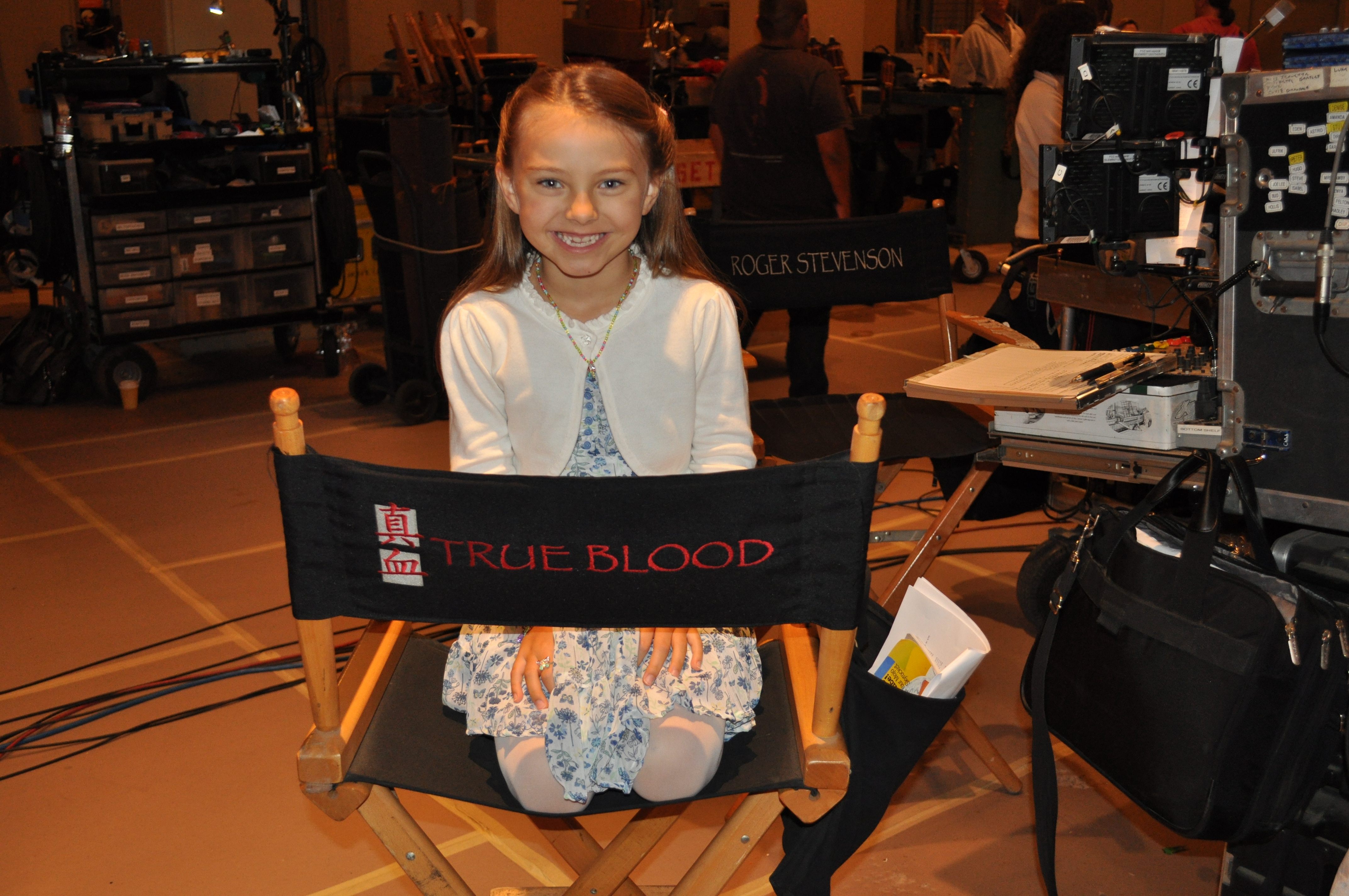 Caitlin Carmichael on set of True Blood May 2011