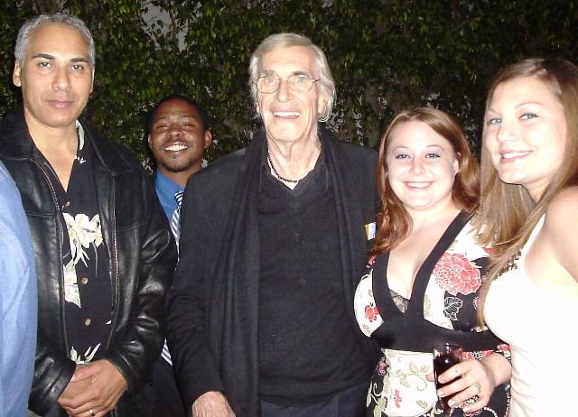 with Matthew Earl Jones, Martin Landau, wifey and Melissa Rae at the wrap party for 