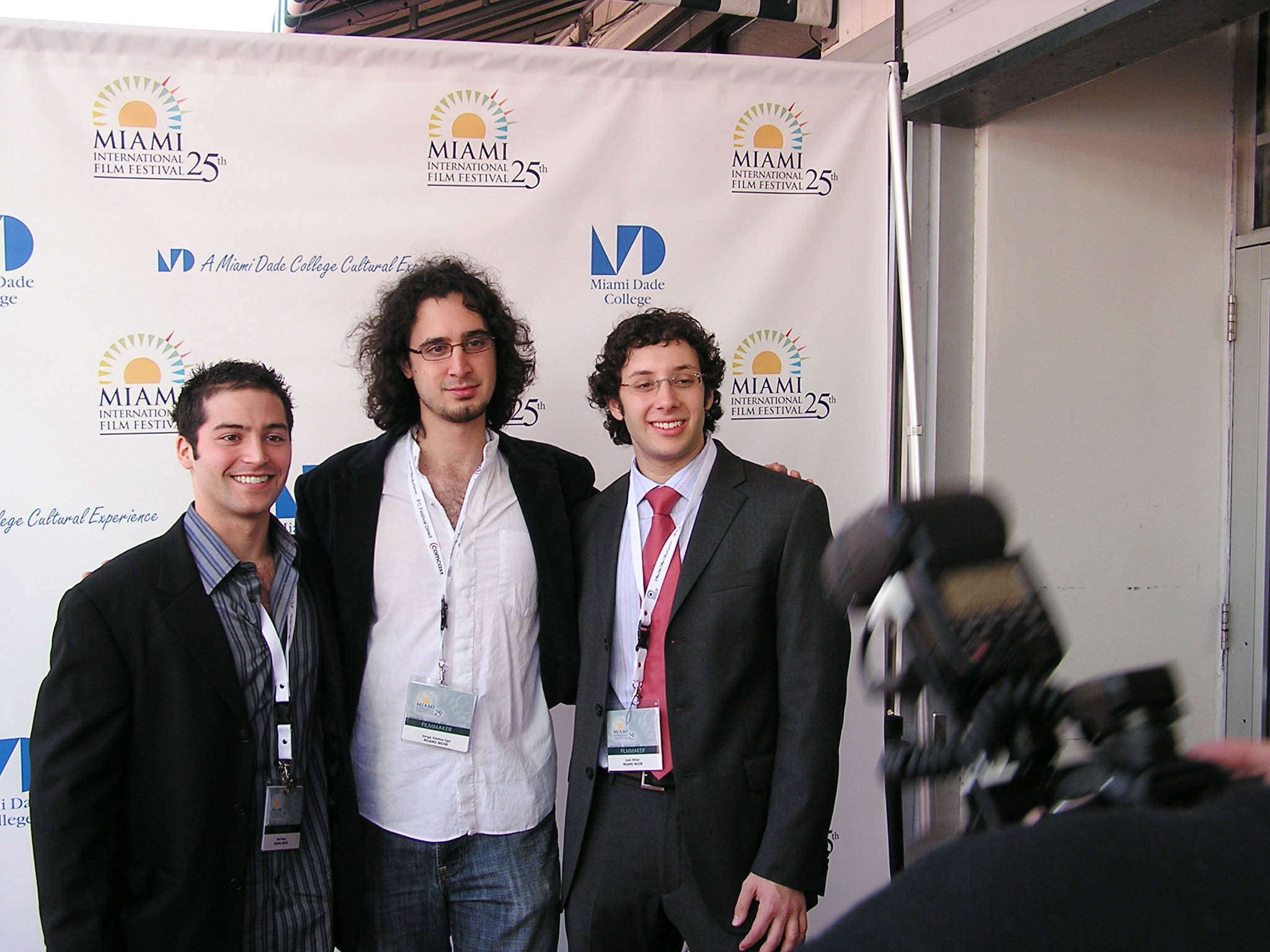 From left: Sam Rega, Jorge Valdes-Iga, and Joshua Miller at 2008 Miami International Film Festival premiere of 