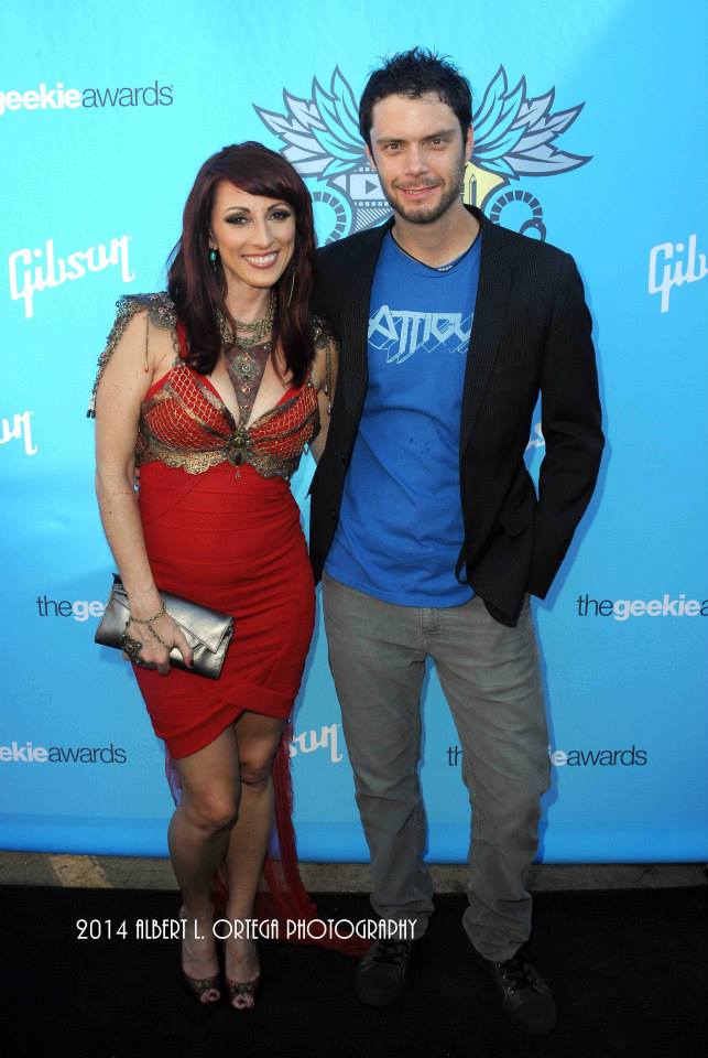 HOLLYWOOD, CA - AUGUST 17: Founder Kristen Nedopak and husband Dane Storrusten arrive for The Geekie Awards 2014 held at Avalon on August 17, 2014 in Hollywood, California.
