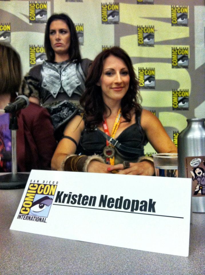 SAN DIEGO, CA - JULY 12: Kristen Nedopak speaks on the 'Most Dangerous Women at Comic-Con' panel on July 12, 2012 in San Diego, California