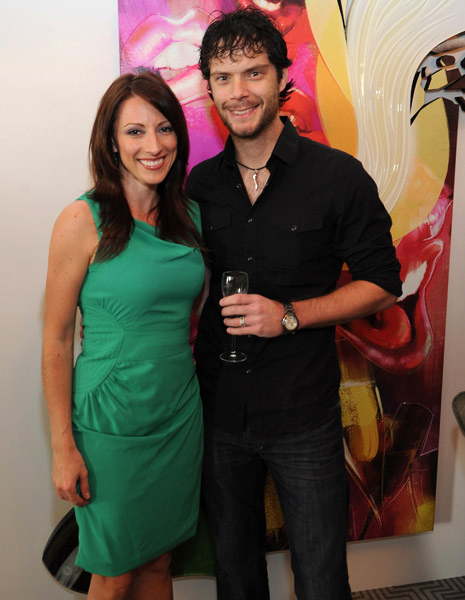 Television personality Kristen Nedopak and artist Dane Storrusten attend the Ruinart Private Art Auction benefitting The Art of Elysium at The London Hotel on October 2, 2011 in West Hollywood, California.