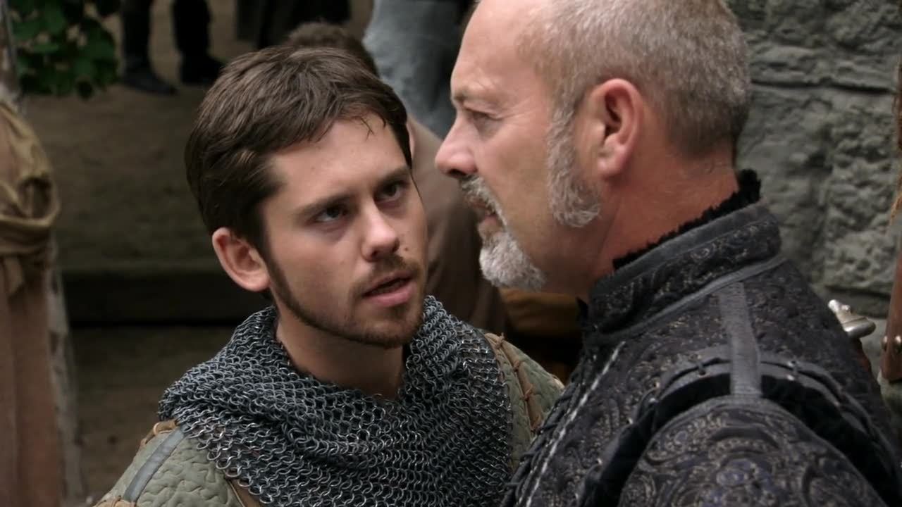 Tiernan McMurrough (Martin Delaney) confronts the Sheriff (Keith Allen)