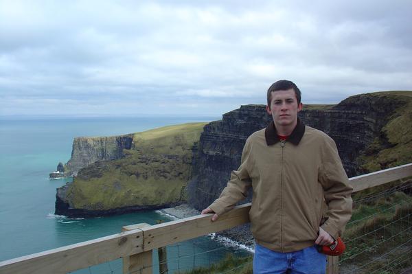 Erik at the Cliffs of Moher, in 2008