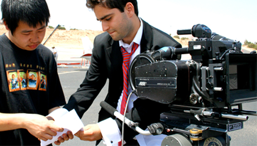 On the set of the film TRAFFICKING