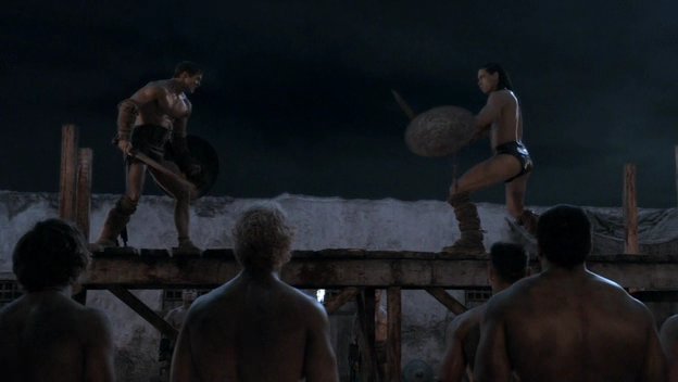 Antonio Te Maioha and Kyle Pryor in Spartacus: Blood and Sand (2010)