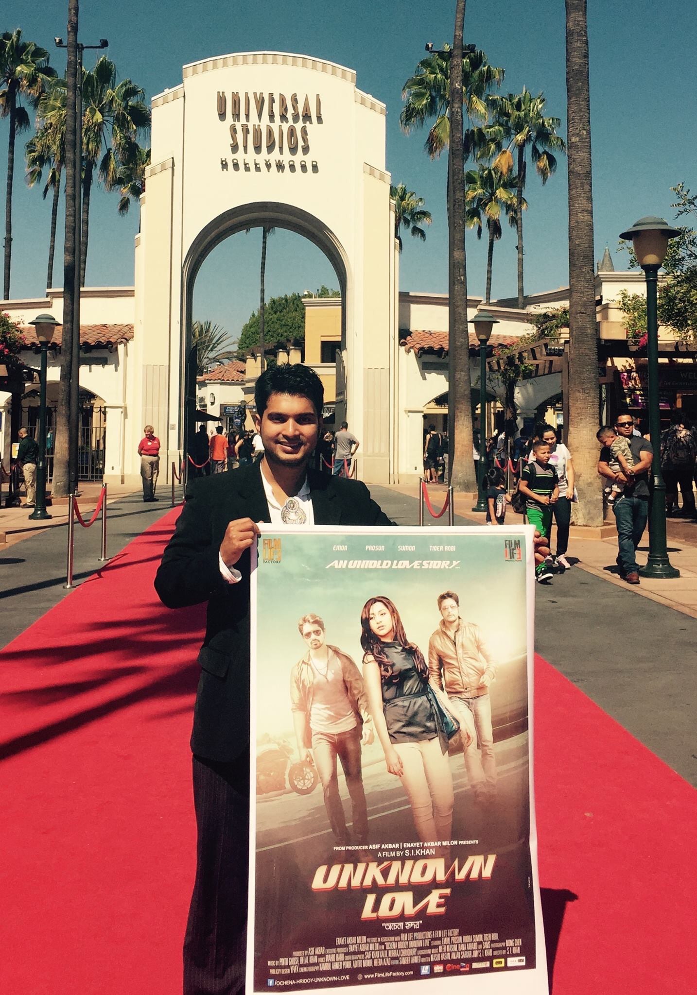 Asif Akbar at the U.S. Premiere of Unknown Love at Universal Studios Hollywood on August 23, 2015.