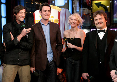 Adrien Brody, Colin Hanks, Jack Black and Naomi Watts at event of Total Request Live (1999)