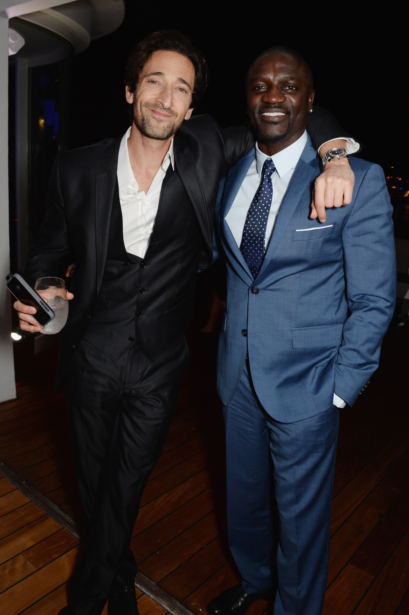 Adrien Brody and Akon