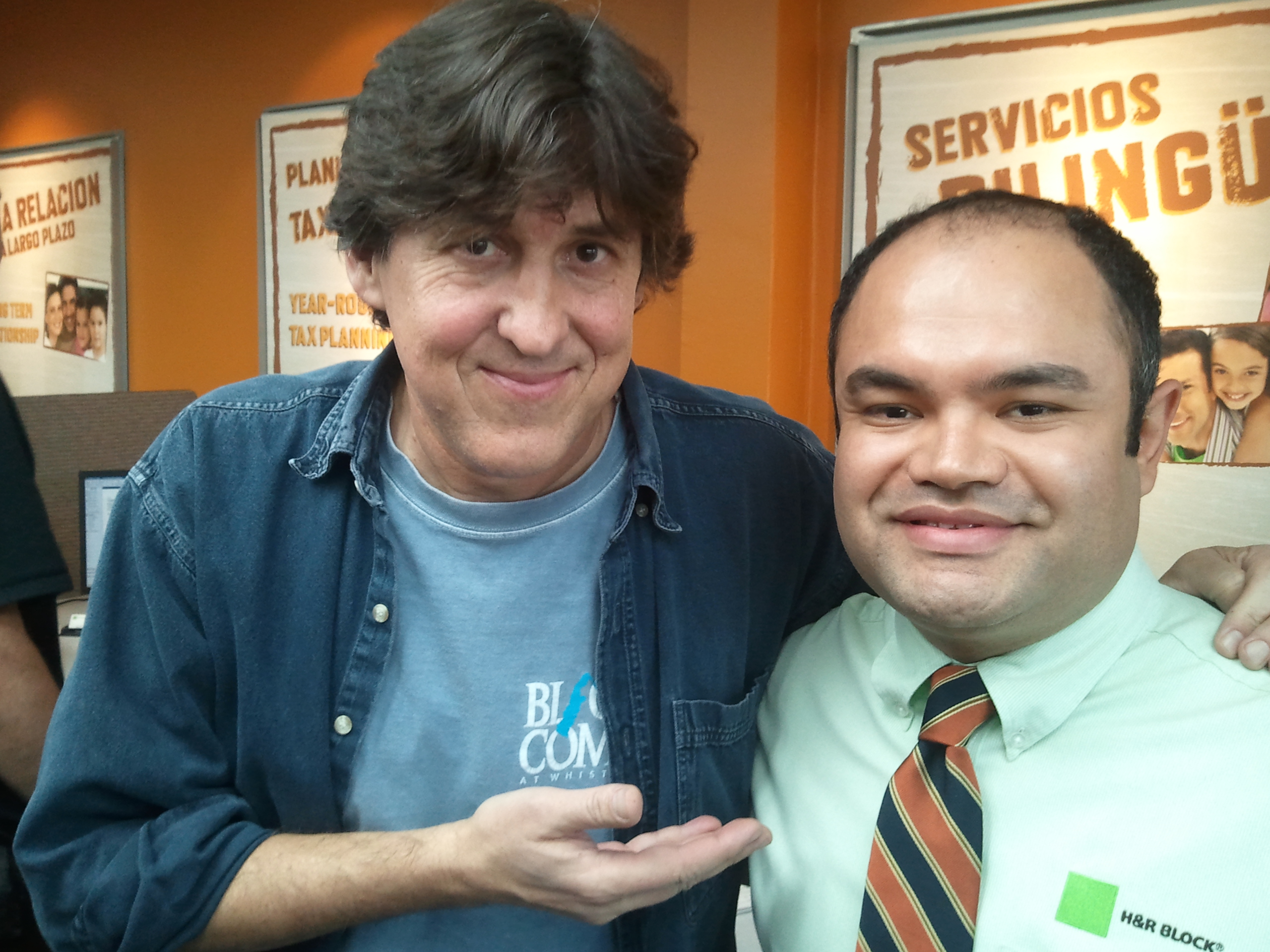 Erick Chavarria and Cameron Crowe on set of We Bought A Zoo