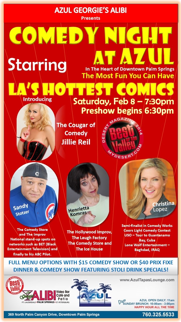 Recurring Host of Comedy Night at Azul, Palm Springs