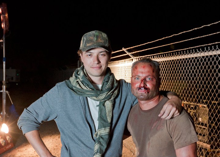 Robert with Jerry Della Salla on the set of 