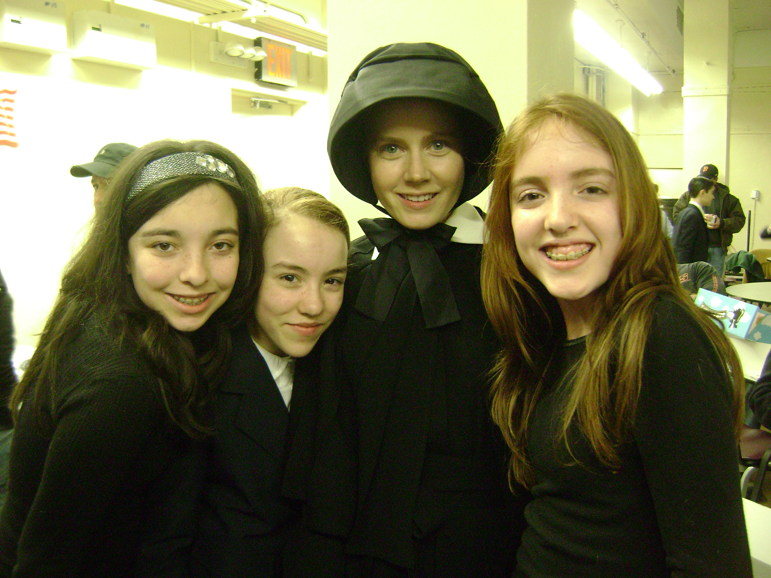 This was on the movie set DOUBT! This is me with my sisters and with Amy Adams!