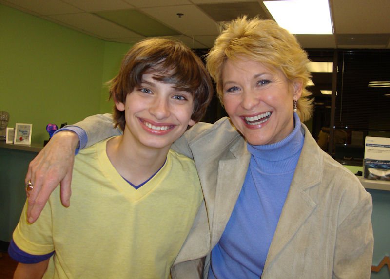 Andy Scott Harris and Dee Wallace on the set of 