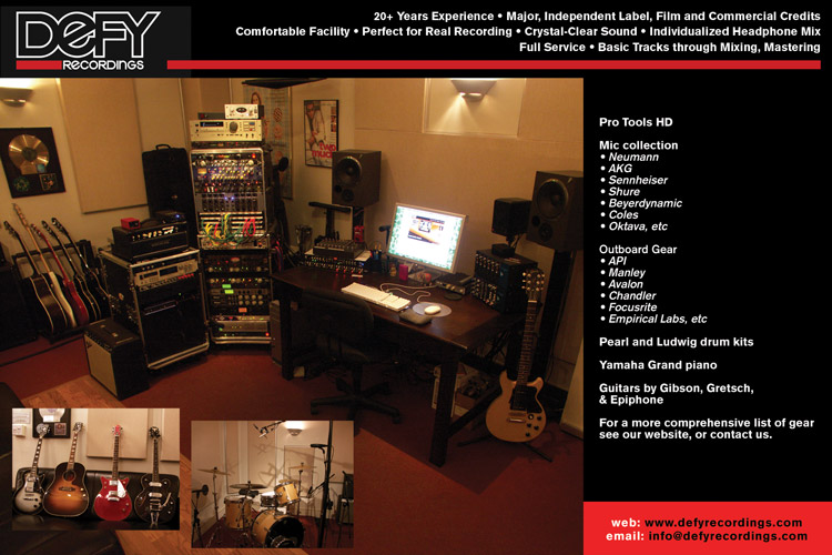 Defy Recordings studio