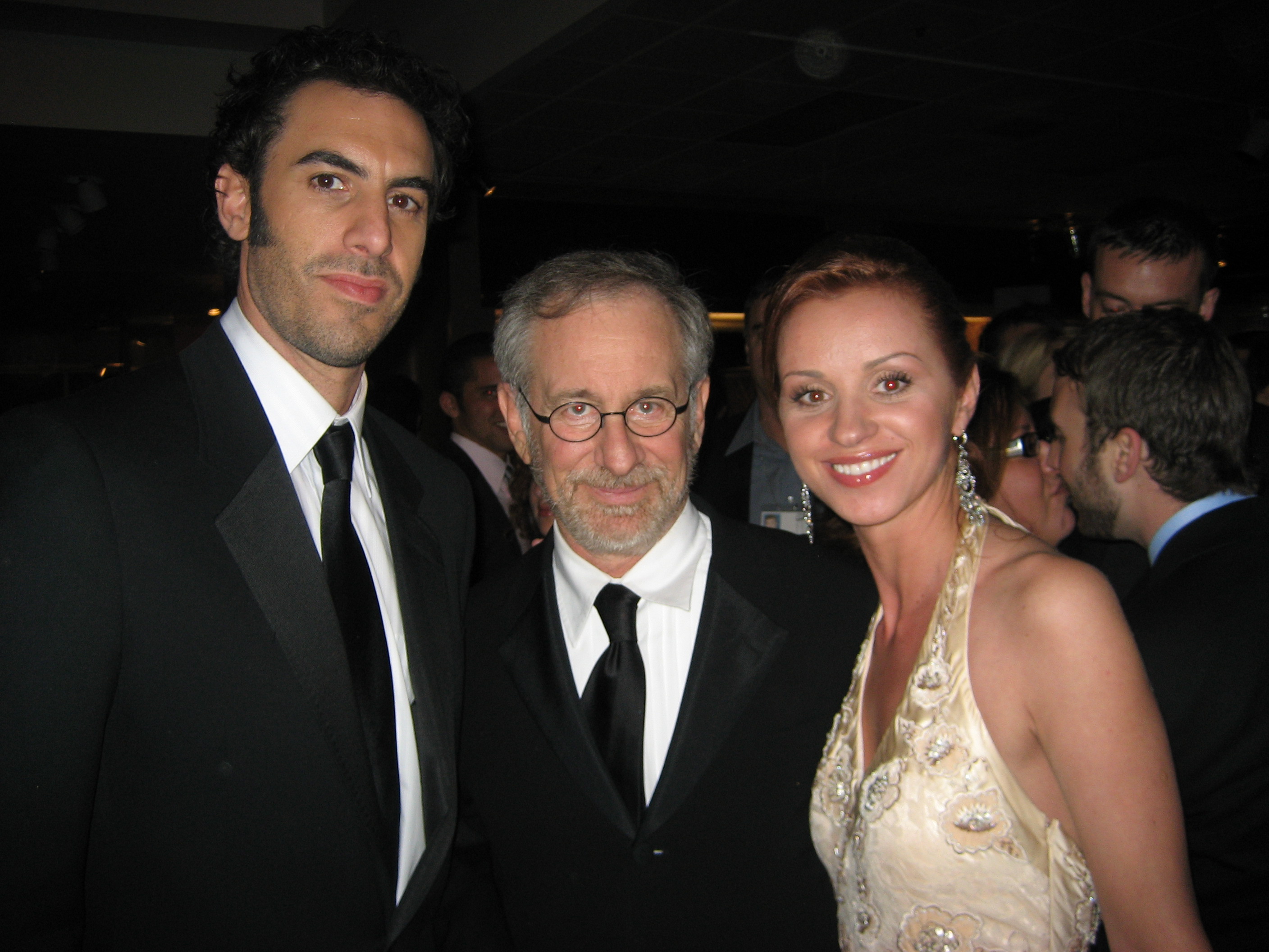 Sacha Baron Cohen, Steven Spielberg, Elena Beuca