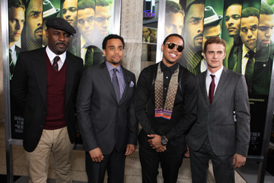 Hayden Christensen, Idris Elba, Michael Ealy and Chris Brown at event of Takers (2010)