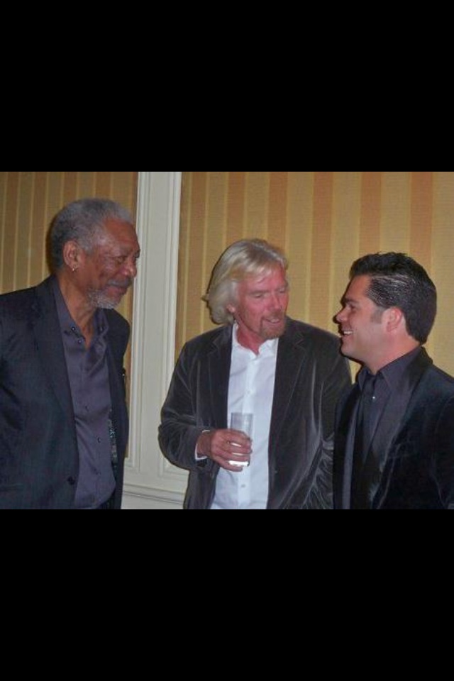 Mick Merivel, Morgan Freeman, and Sir Richard Branson