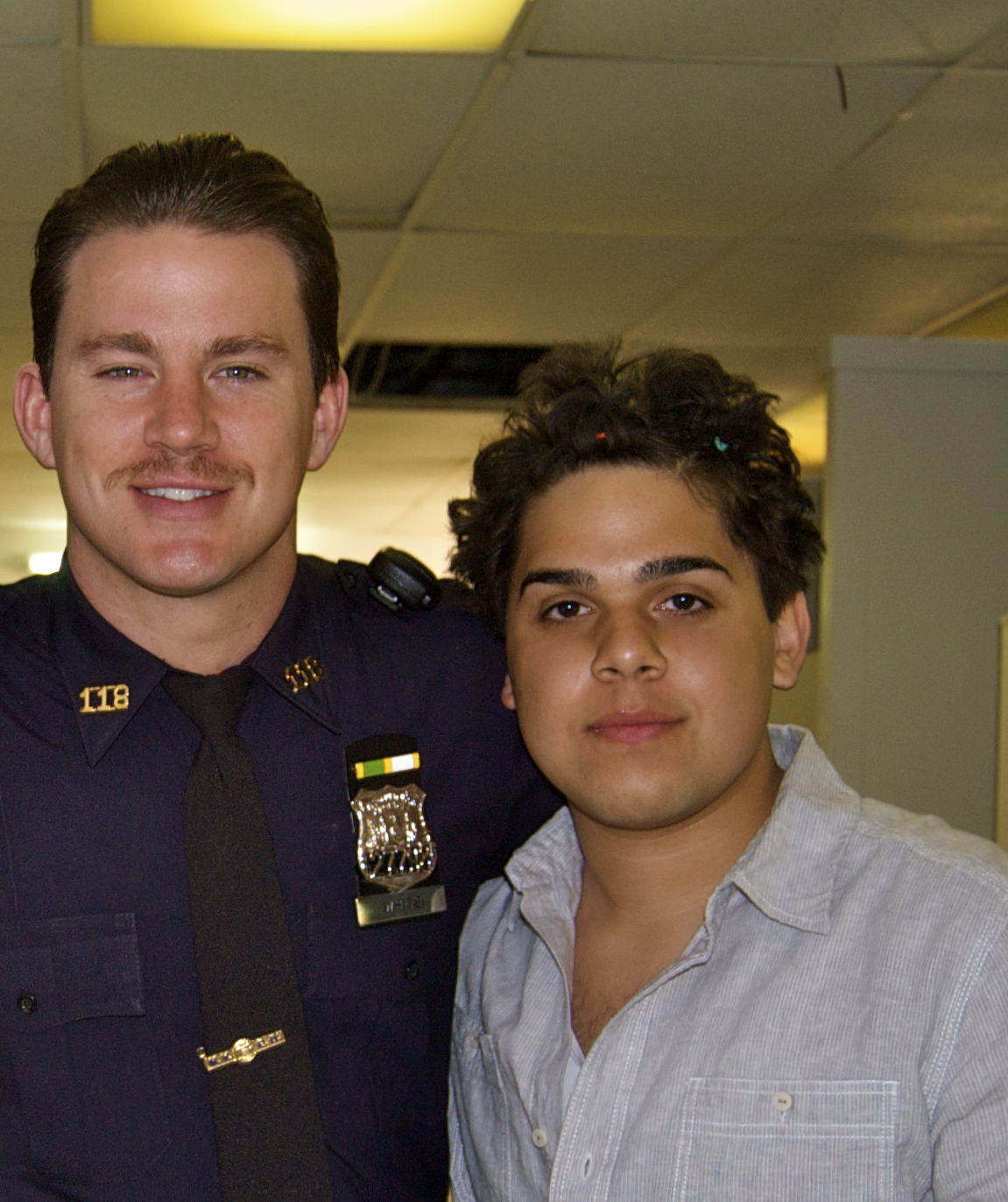 Ralph Rodriguez with Channing Tatum on set of 