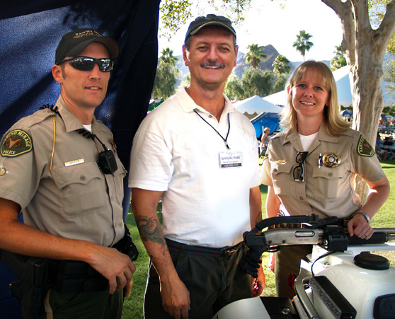 With members of the Rancho Mirage (California) Police Department.