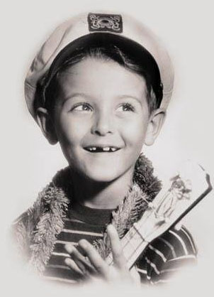 At age 7. Publicity photo taken in Hollywood prior to the appearance on 
