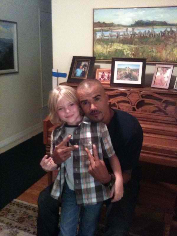 Paul with Shemar Moore on Criminal Minds Set.