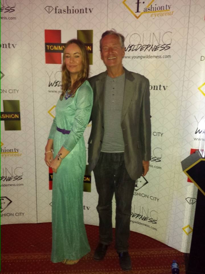Pickering with her father at Cannes Film Festival 2014 at Fashion TV Awards