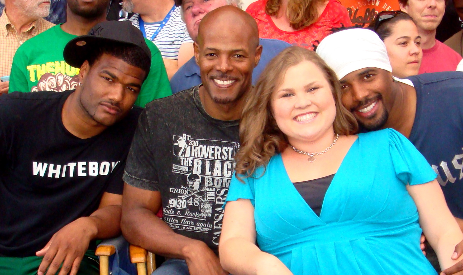 Chelsea Makela on set with Dir. Damien Dante Wayans and Prod. Keenan Ivory Wayans & Shawn Wayans