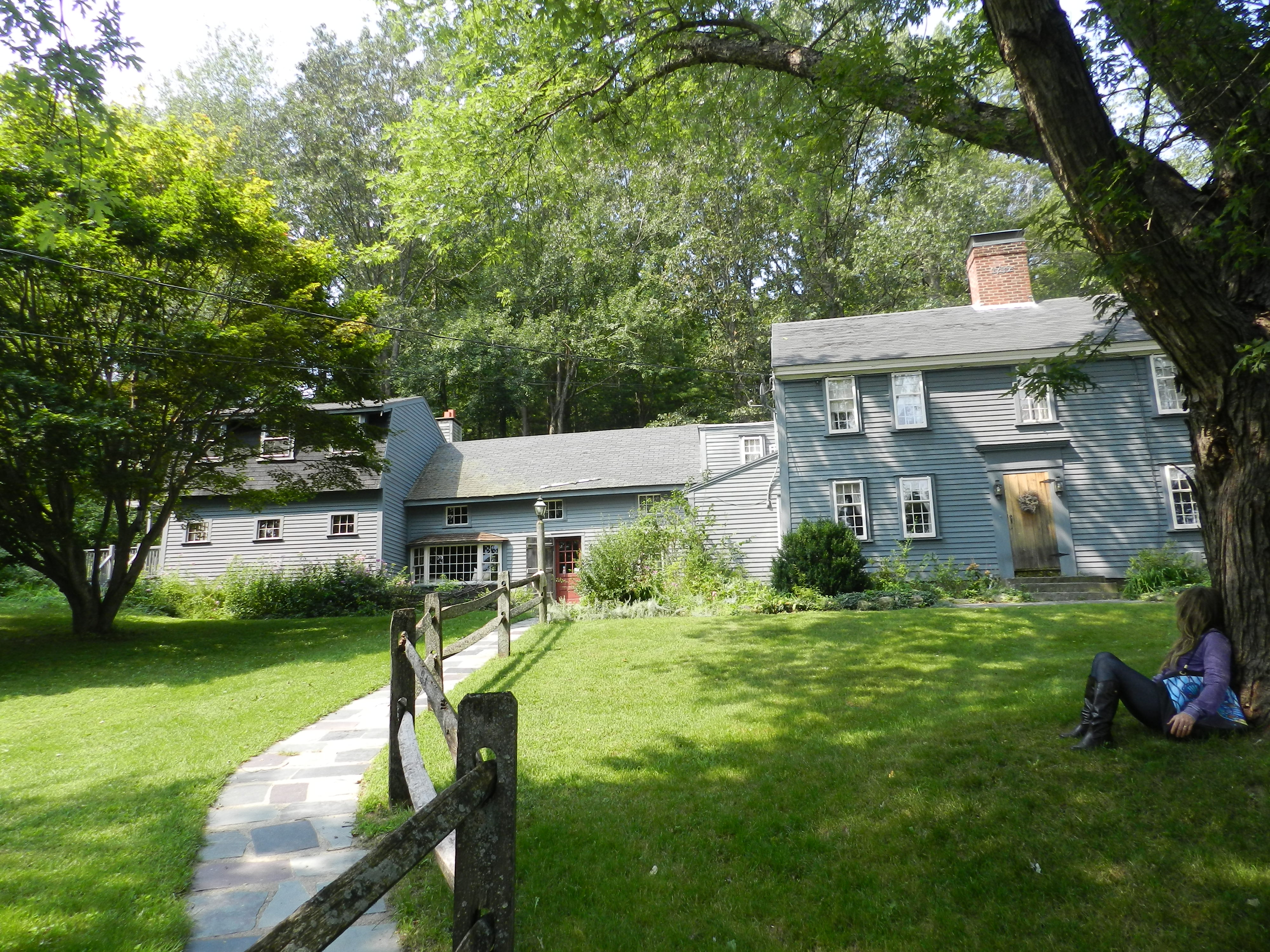 LIttleton, Massachusetts. Sitting in front of the house that my 8th great uncle built 300 YEARS AGO!:) Another great Uncle was the co-founder of Harvard!