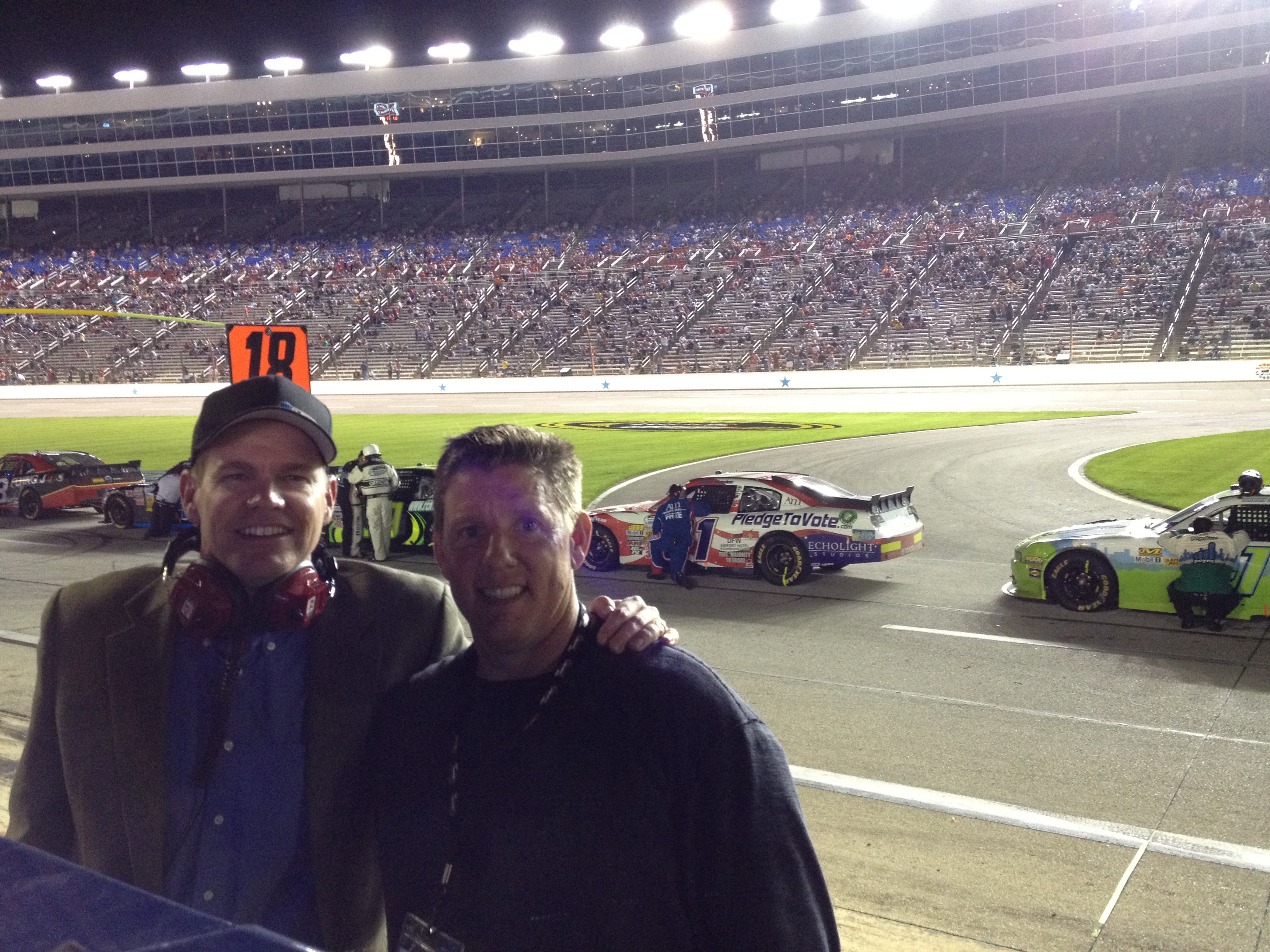 HEAVEN'S RAIN Producers Christopher Morrow and Bobby Downes, sponsors Nascar Nationwide Series @ Texas Motor Speedway.