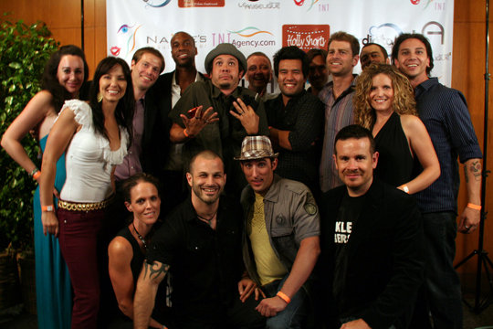 Hanging with a great group of filmmakers at the Hollyshorts Film Festival Red Carpet.