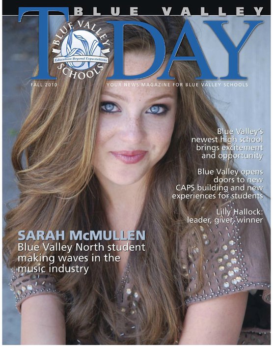 Sarah McMullen Cover of Blue Valley Today Magazine