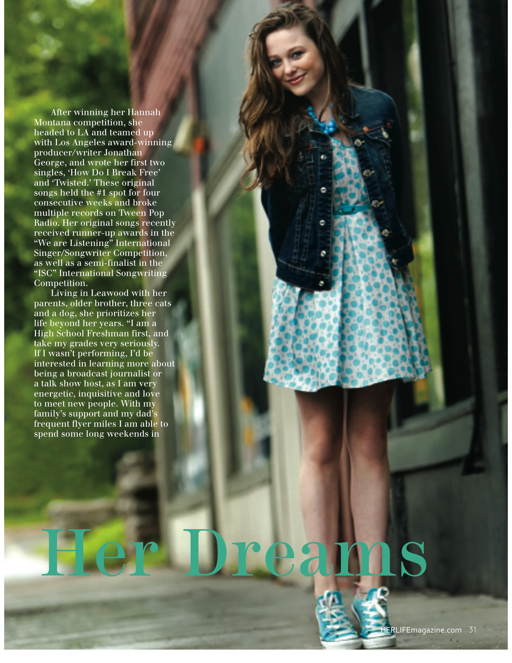Sarah McMullen featured in HER LIFE Magazine July 2010