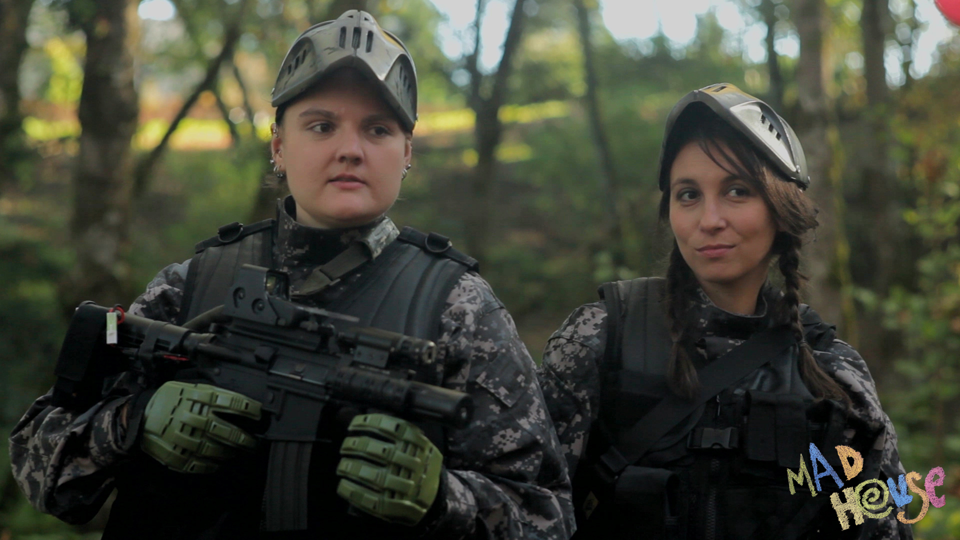 Candice and Taylor are ready to kill it at airsoft.