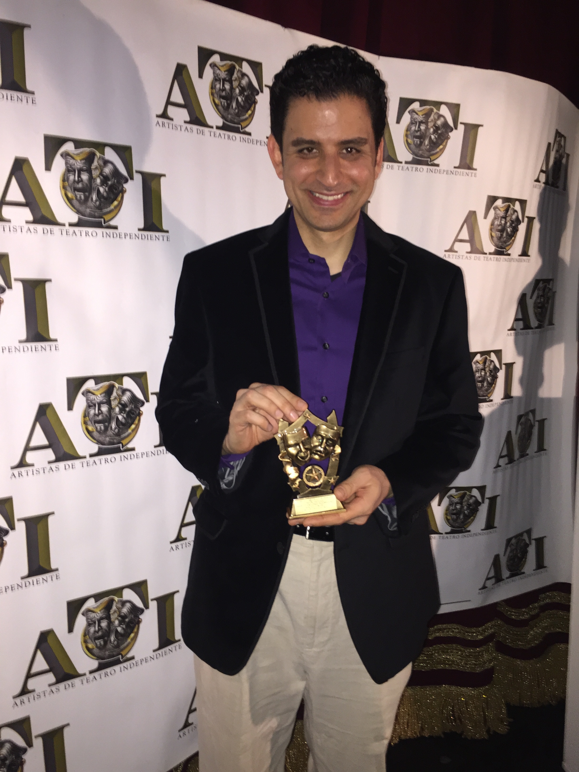 Winner of the Independent Theater Artist award for outstanding performance by a lead actor in a play (for Barceló On The Rocks, which he also wrote). NYC