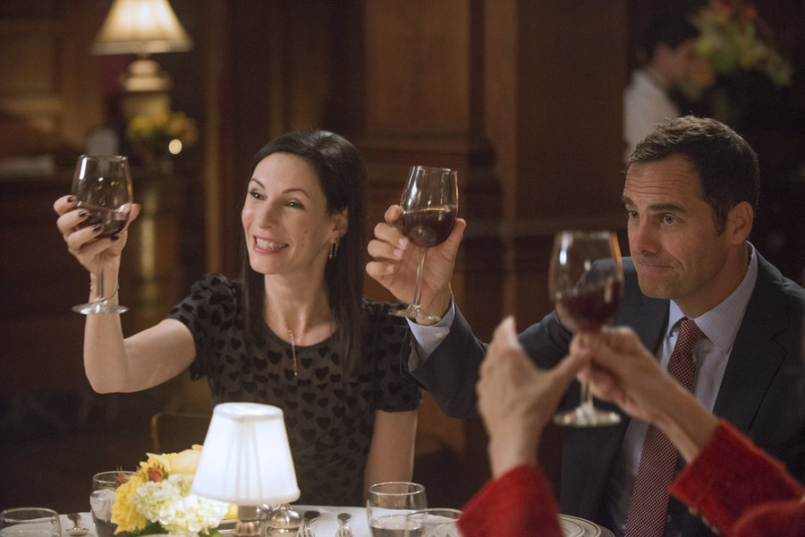 Still of Andy Buckley and Jill Kargman in Odd Mom Out (2015)