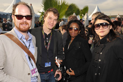 (L-R) Colin Geddes of TIFF, Nick Allan of Battersea Films, Diana Williams of Exit 5 Entertainment and Lorna Tee of Babibutafilm attend the TIFF Party held at the Plage des Palms during the 63rd Annual International Cannes Film Festival on May 14, 2010 in Cannes, France.