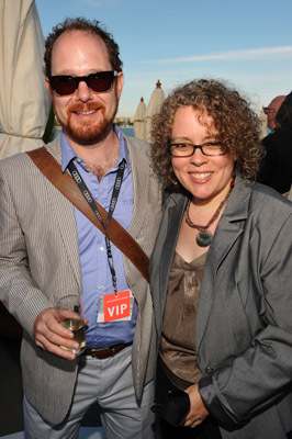 Colin Geddes of TIFF of TIFF and Jeanne LeSage of the Abu Dhabi Film Festival attend the TIFF Party held at the Plage des Palms during the 63rd Annual International Cannes Film Festival on May 14, 2010 in Cannes, France.