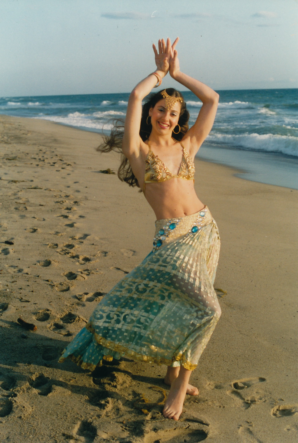 Costuming myself for a photo shoot in January 1993 at Zuma Beach. The wardrobe is courtesy of E.C. II Costumes.