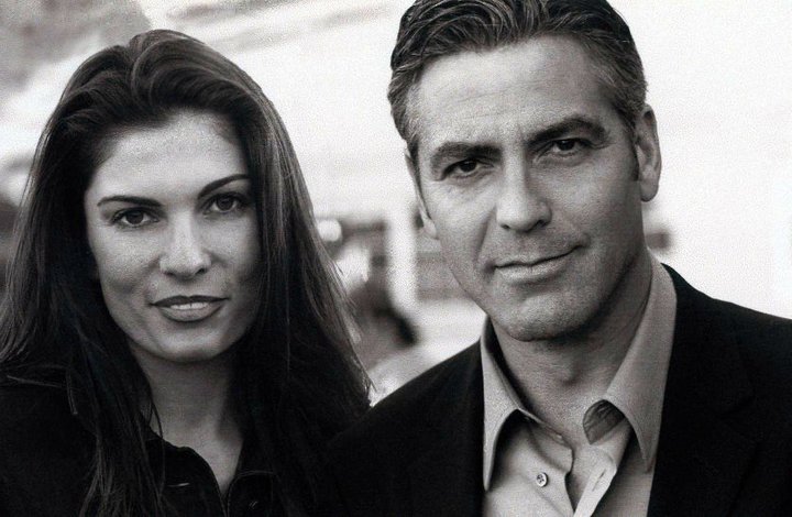 Still of George Clooney and Lanette Fugit On Set