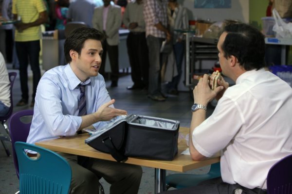 Still of Diedrich Bader and Ben Rappaport in Outsourced (2010)
