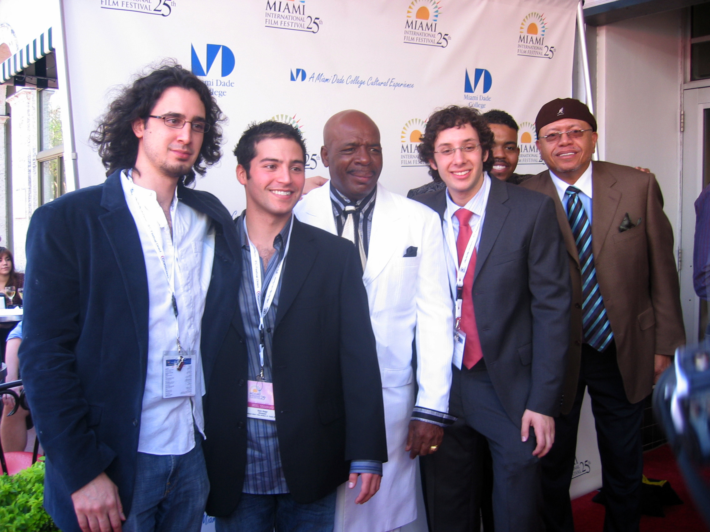 From left: Jorge Valdes-Iga, Sam Rega, Leo Casino, Joshua Miller, Eric Bendross, and Alvin Harris at 2008 Miami International Film Festival premiere of 